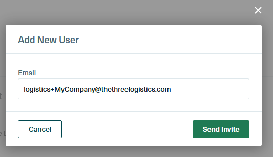 Shippo add user invitation screen